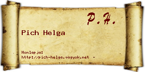 Pich Helga névjegykártya